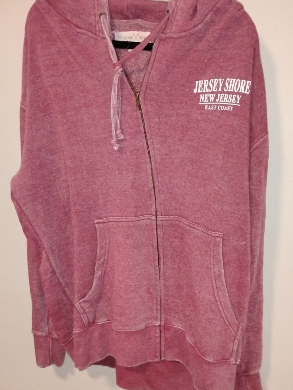 Vineyard Vines Jersey Shore Zip Hoodie - Dusty Rose